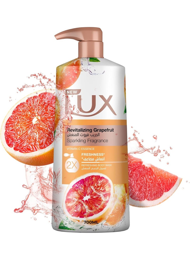 Lux Revitalizing Body Wash, Grapefruit, with Vitamin C Essence & 2x Freshness, 700ml - Image 1